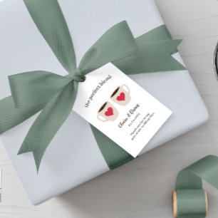 Etiquetas Para Regalos Mezcla perfecta para tazas de café ilustradas
