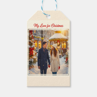 ETIQUETAS PARA REGALOS MI AMOR POR LA ESCENA DE HOMBRE Y MUJER DE NAVIDAD