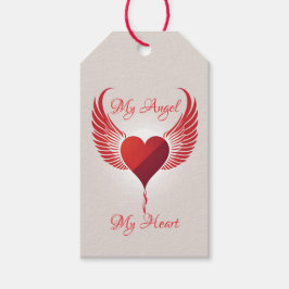 Etiquetas Para Regalos Mi Ángel Mi Corazón - Alas de Ángel Corazón
