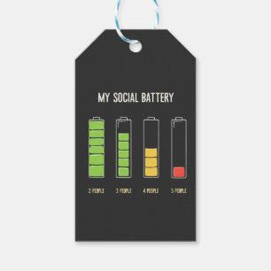 Etiquetas Para Regalos Mi batería social introverte el humor social