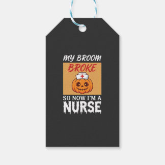Etiquetas Para Regalos Mi Escoba Rompió Enfermera Halloween