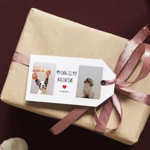 Etiquetas Para Regalos Mi Perro Es Mi Valentín   Dos fotos de perros