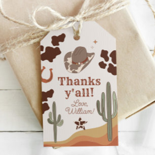 Etiquetas Para Regalos Mi Primer Vaquero de RodeoGracias cumpleaños a tod