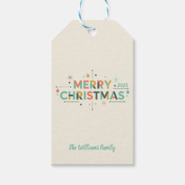 Etiquetas Para Regalos Mid-Century Merry Christmas – Retro Style