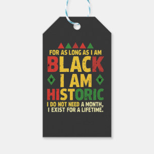 Etiquetas Para Regalos Mientras sea negro, soy histórico