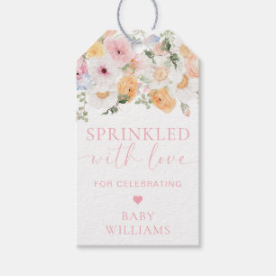 Etiquetas Para Regalos Millie Floral Baby Shower salpicado de amor