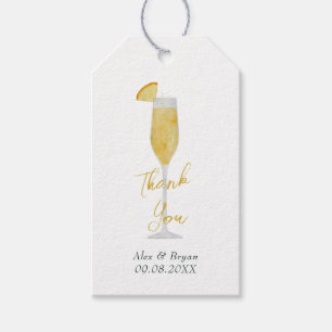 Etiquetas Para Regalos Mimosa Bar Brunch Cocktail Vidrio Wedding Favor