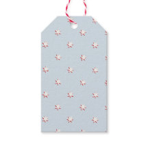 Mini estrellas, crema roja y estampado azul pálido