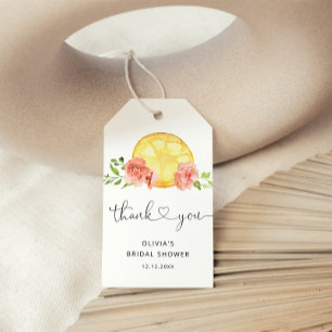 Etiquetas Para Regalos Minima Lemon Bridal Shower Gracias a Favor Tags