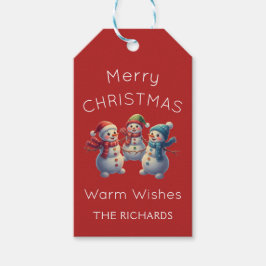Etiquetas Para Regalos Minimal Cute Snowman Christmas Gift Tag
