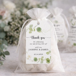 Etiquetas Para Regalos Minimalist Eucalyptus Botanical Wedding Thank You 