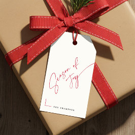 Etiquetas Para Regalos Minimalist Family Name Christmas Festive Holiday