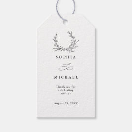 Etiquetas Para Regalos Minimalist Floral Line Art Wedding Gift Tag