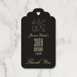 Etiquetas Para Regalos Minimalista 30 Aniversario Negro