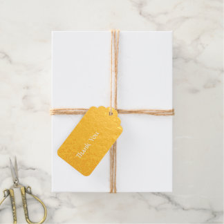 Etiquetas Para Regalos Minimalista hoja de oro real elegante Gracias