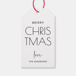 Etiquetas Para Regalos Minimalista Navidad | Favor de vacaciones moderno