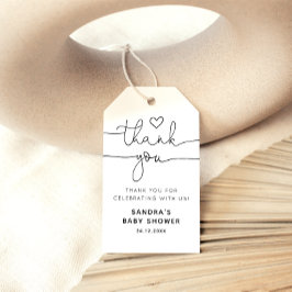 Etiquetas Para Regalos Minimalista Simple Moderno Baby Shower Gracias
