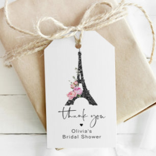 Etiquetas Para Regalos Minimalista torre de eiffel romántico gracias