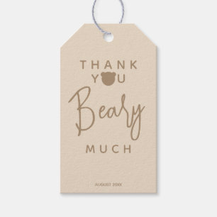 Etiquetas Para Regalos Minimalista y simple oso moderno Baby Shower Graci