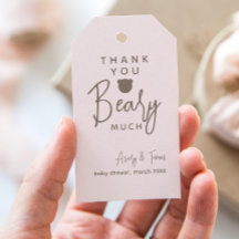 Minimalista y simple oso moderno Baby Shower Graci