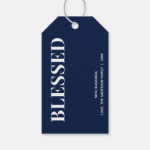 Mínimo BLESSED | Azul Marino Navideño
