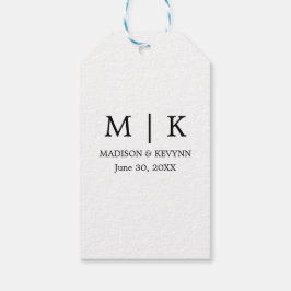 Etiquetas Para Regalos Mínimo y Moda | Boda blanco y negro