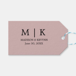 Etiquetas Para Regalos Mínimo y Moda | Boda negro y rosa