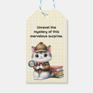 Etiquetas Para Regalos Minino detective Purrlock Holmes