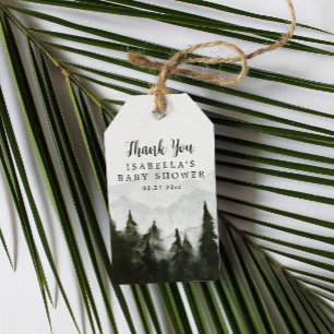 Etiquetas Para Regalos Misty Forest Baby Shower Gracias