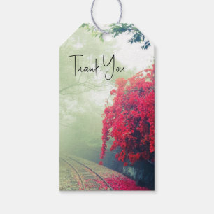 Etiquetas Para Regalos Misty Railroad Tracks Scene Photo You