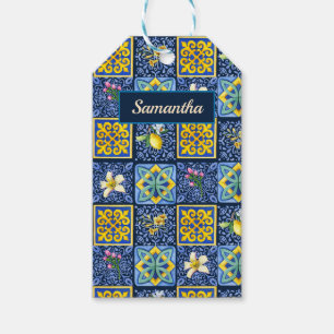 Etiquetas Para Regalos Moda Azul verde azulado Cítrico Siciliano Mediterr