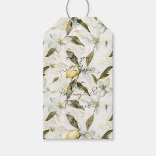 Etiquetas Para Regalos Moda Boda floral Siciliano Summer Lemons
