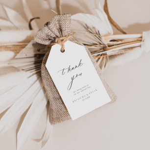 Etiquetas Para Regalos Moda Caligrafía Boda Plata Gracias