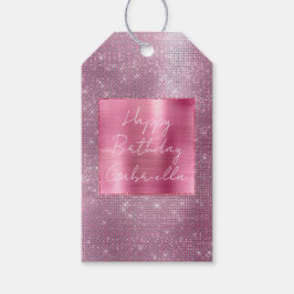 Etiquetas Para Regalos Moda Girly Pink Glam Sparkle