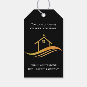 Etiquetas Para Regalos Moda inmobiliaria Realtor Personalizado de Black G