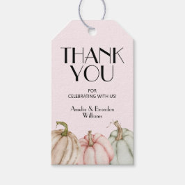 Etiquetas Para Regalos Moda Pastel Pumpkins Chica rosa Baby Shower