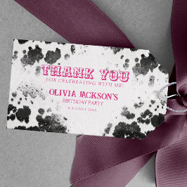 Etiquetas Para Regalos Moda Rústica Vaca Imprimir rosa caliente 30 Fiesta