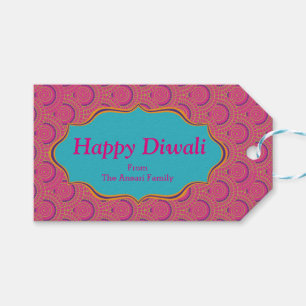 Etiquetas Para Regalos Modelo indio colorido Diwali