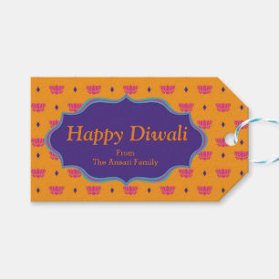 Etiquetas Para Regalos Modelo indio colorido Diwali