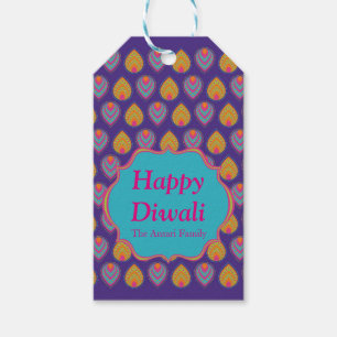 Etiquetas Para Regalos Modelo indio colorido Diwali