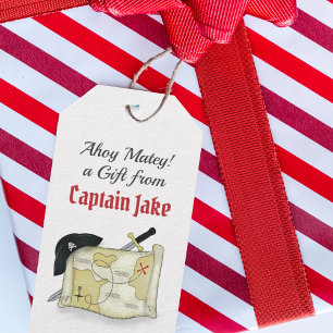 Etiquetas Para Regalos Modern Birthday Cute Pirate Map Treasure Whimsical