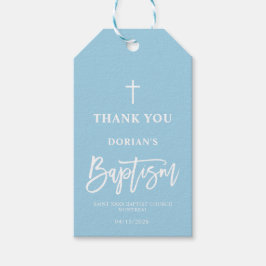 Etiquetas Para Regalos Modern Blue Boy | Bautismo | Gracias por el favor