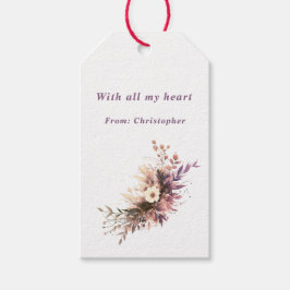 Etiquetas Para Regalos Modern Boho Terracotta Mauve Floral Wedding