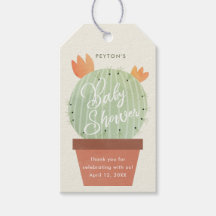 Modern Cactus Baby Shower Gracias Por Favor