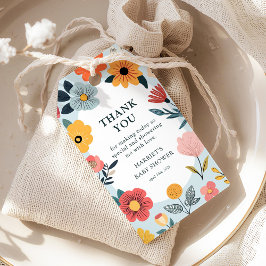 Etiquetas Para Regalos Modern Floral Boy Baby Shower Favor