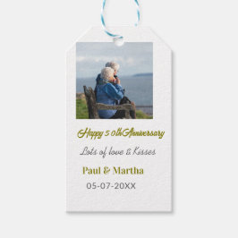 Etiquetas Para Regalos Modern happy 50th anniversary add name date photo