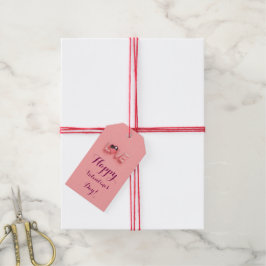 ETIQUETAS PARA REGALOS  MODERN  HEART PINK VALENTINES DAY  