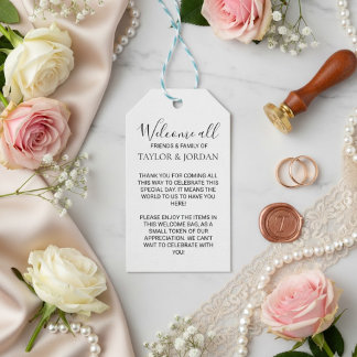 Etiquetas Para Regalos Modern Minimalist Wedding Welcome Bag Minimalist