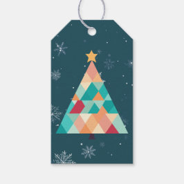 Etiquetas Para Regalos Modern Mosaic Christmas Tree Gift Tag
