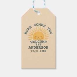 Etiquetas Para Regalos Modern Retro Baby Shower Customizable Sticker 